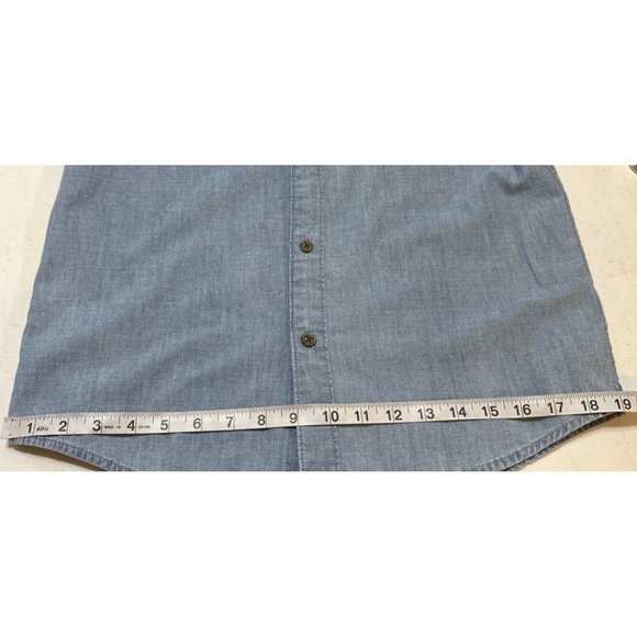 Wonder Nation Brand Light Blue Color Button-Down Shirt Cotton Boy's Size XXL(18) - Picture 9 of 11